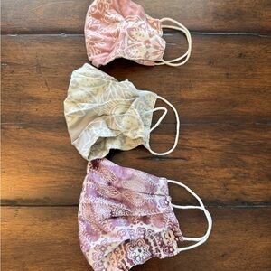 Set of Three Patterned Cloth Face Masks